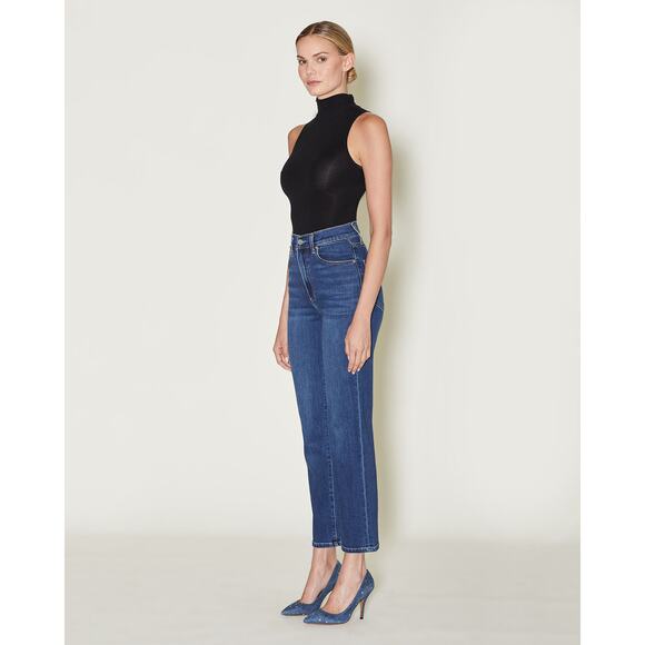 NWT Le Jeans Los Angeles Sz.25  Designer Denim Cropped Sabine High Waisted - Picture 1 of 10